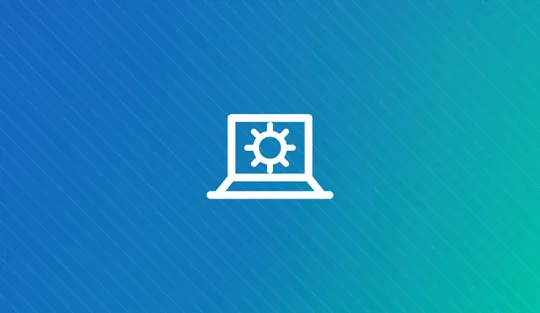 Laptop and gear illustration representing laptop repair versus replacement
