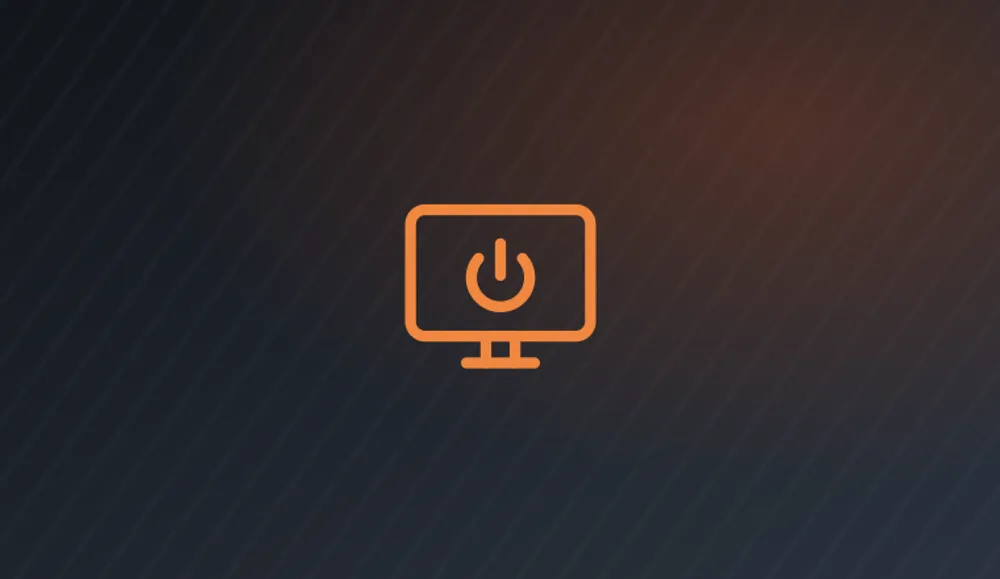 Power symbol illustration representing a computer that will not start