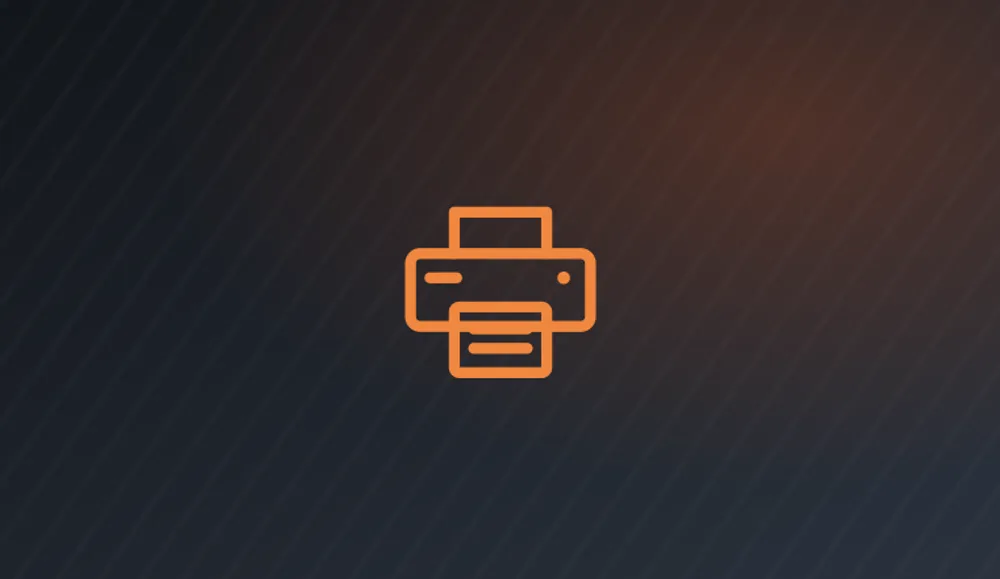 Printer illustration representing home printing and network problems