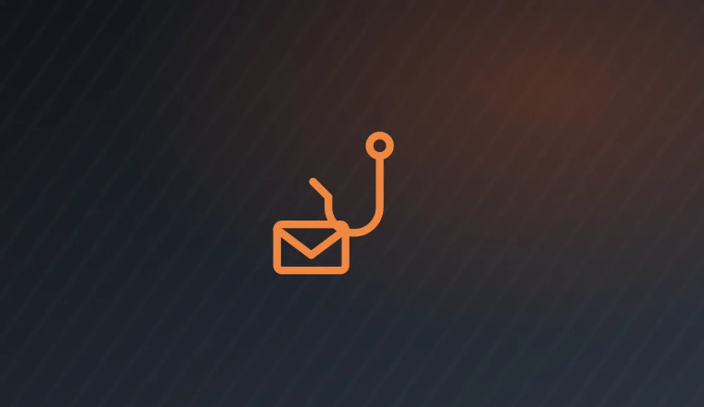 Envelope and warning symbol illustration representing phishing email