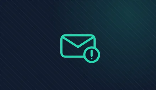 Envelope and warning symbol illustration representing phishing email